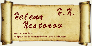 Helena Nestorov vizit kartica
